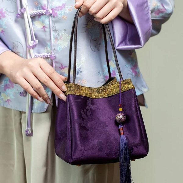 Xiangyunsha Silk Elegant Mini Bucket Bag - Image 14