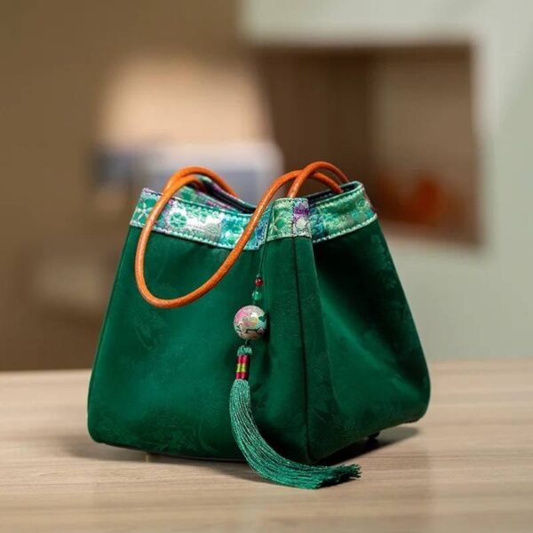 Xiangyunsha Silk Elegant Mini Bucket Bag - Image 23