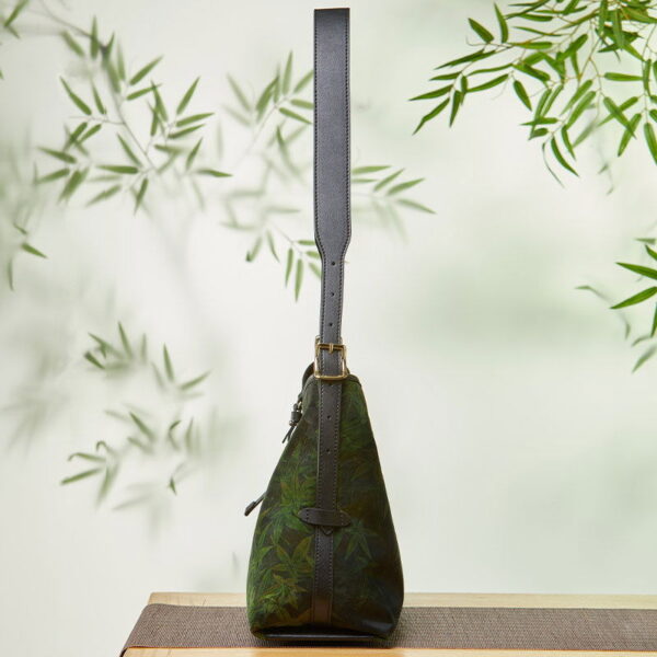 Xiangyunsha Silk Large-Capacity Green Tote Bag - Image 7