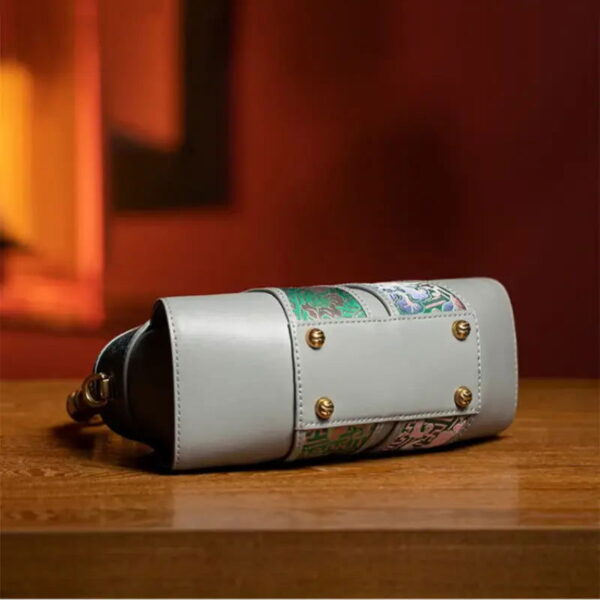 Xiangyunsha Silk Song Brocade Bamboo Wing Bag Designer Handbag - Image 7