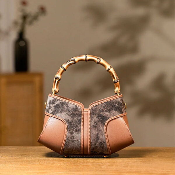 Xiangyunsha Silk Song Brocade Bamboo Wing Bag Designer Handbag - Image 10