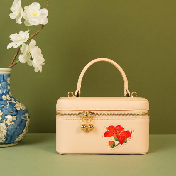 Handcrafted Embroidered Kapok Makeup Bag - Image 3