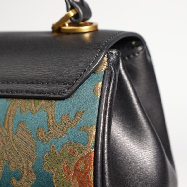 Handmade Song Brocade Chinoiserie Leather Bag Clutch Bag - Image 8