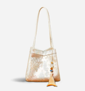 JacquardBrocadeBeigeBucketHandbagFloralNewChineseStyleP17062004_2