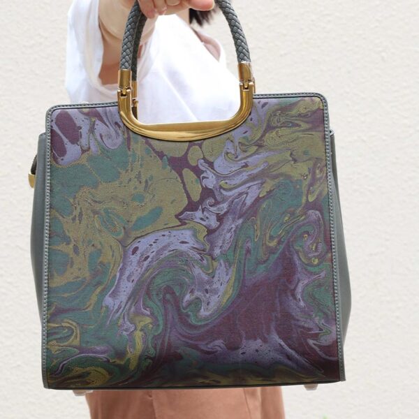 Xiangyunsha Silk Tote Bag Heavy Satin Luxury Women Handbag - Image 2
