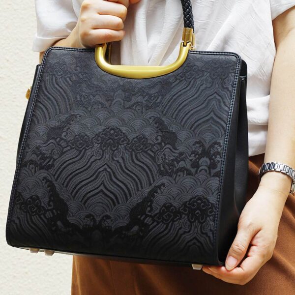 Xiangyunsha Silk Tote Bag Heavy Satin Luxury Women Handbag - Image 5