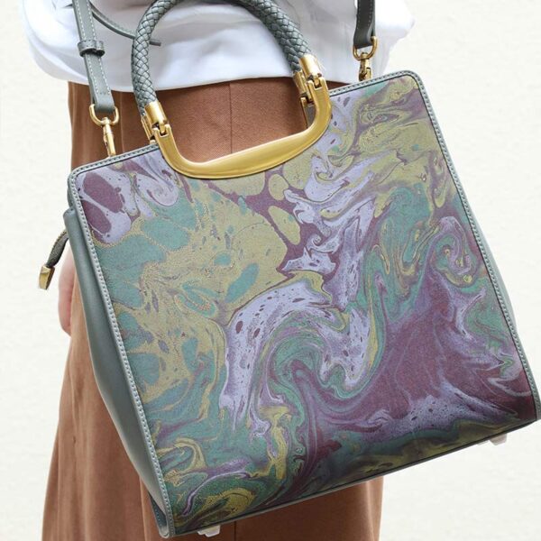 Xiangyunsha Silk Tote Bag Heavy Satin Luxury Women Handbag - Image 4