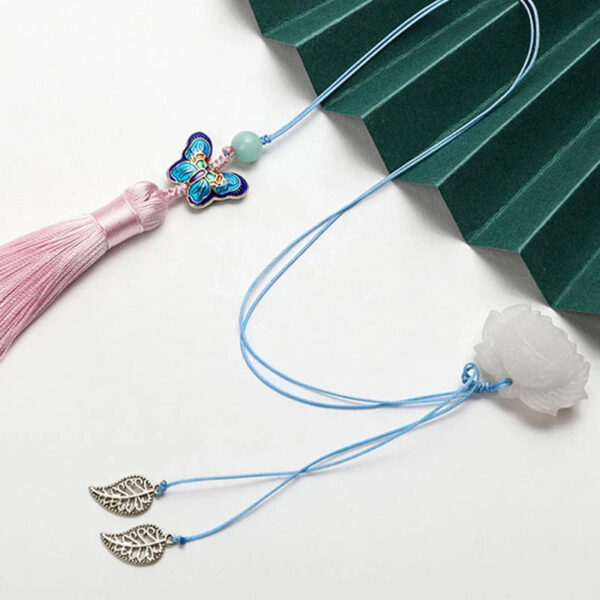 Neo-Chinese Style Elegant Vintage Bookmark and Bag Tassel Pendant - Image 3