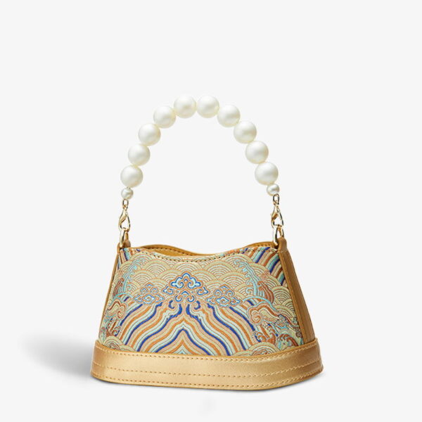 Shu Embroiderey Pearl Beaded Bucket Bag - Image 6