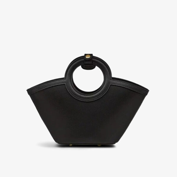 Xiangyunsha Silk Black Maple Leaves Basket Bag - Image 10