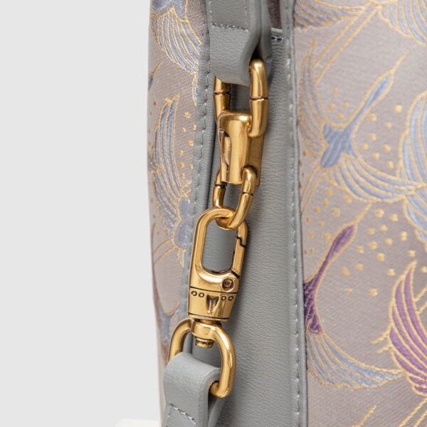 Song Brocade Chinese Bucket Tote Bag with Charming Tassel - Image 9