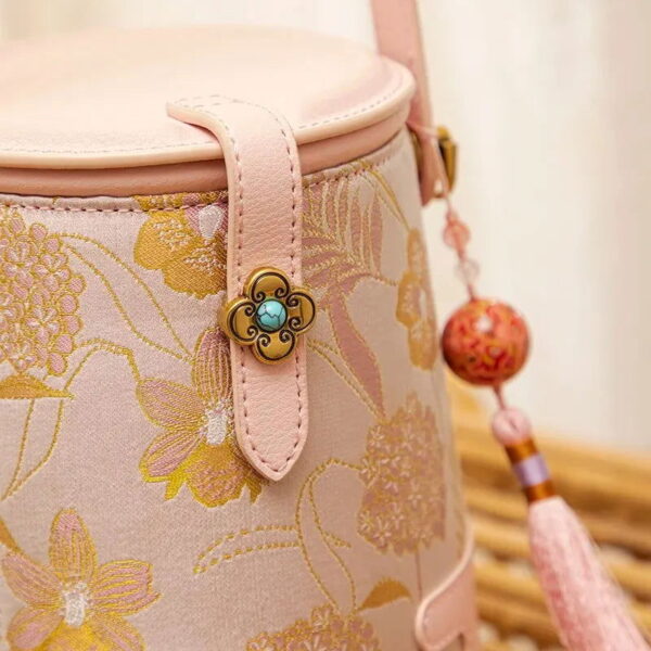 Song Brocade Fragrant Cloud Silk Bucket Bag - Image 17