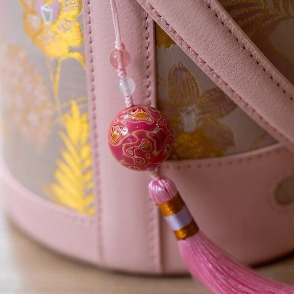 Song Brocade Fragrant Cloud Silk Bucket Bag - Image 6