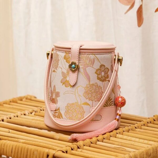 Song Brocade Fragrant Cloud Silk Bucket Bag - Image 10