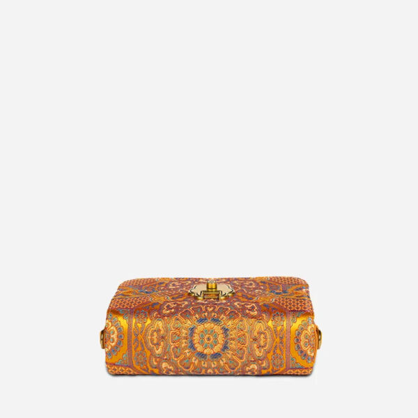 Song Brocade Leather Luxurious Clutch Handbag - Image 9