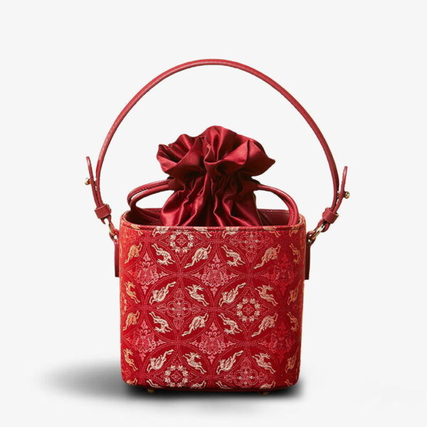 Song Brocade New Chinese Style Cube Bucket Bag