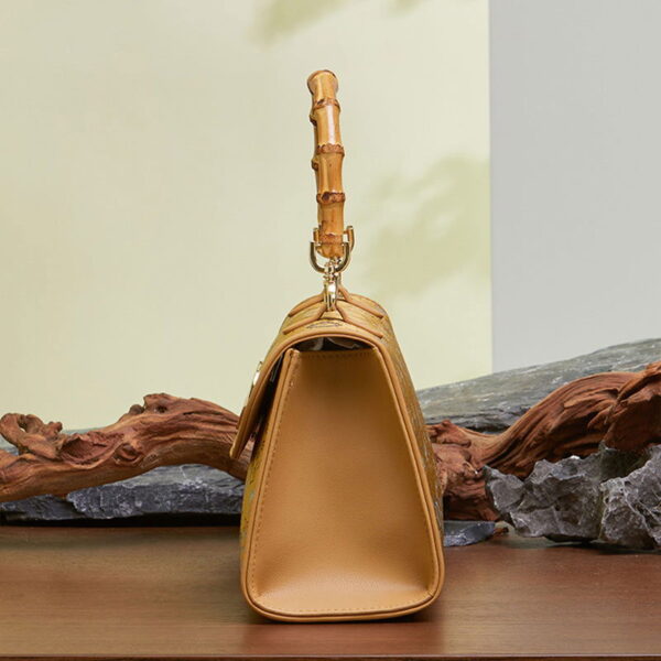Song Brocade Silk Bamboo Handle Handabag - Image 5