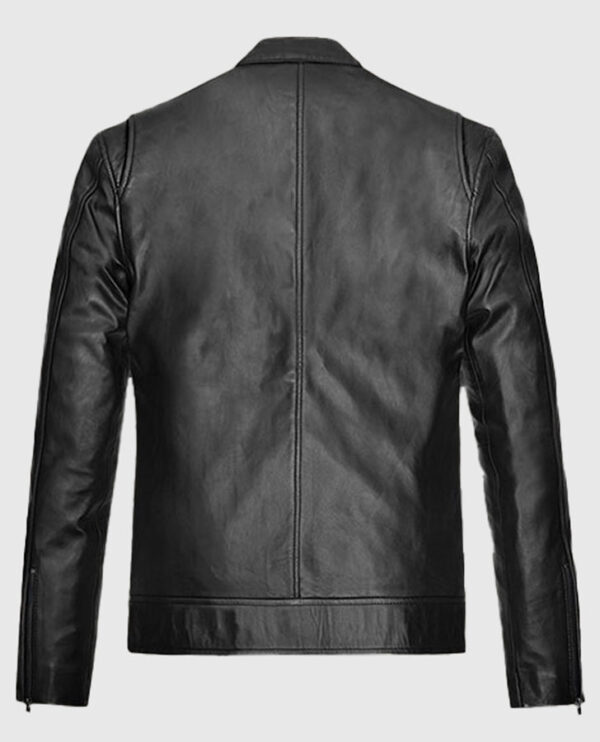 Michael Fassbender Frank Film Black Leather Jacket - Image 3