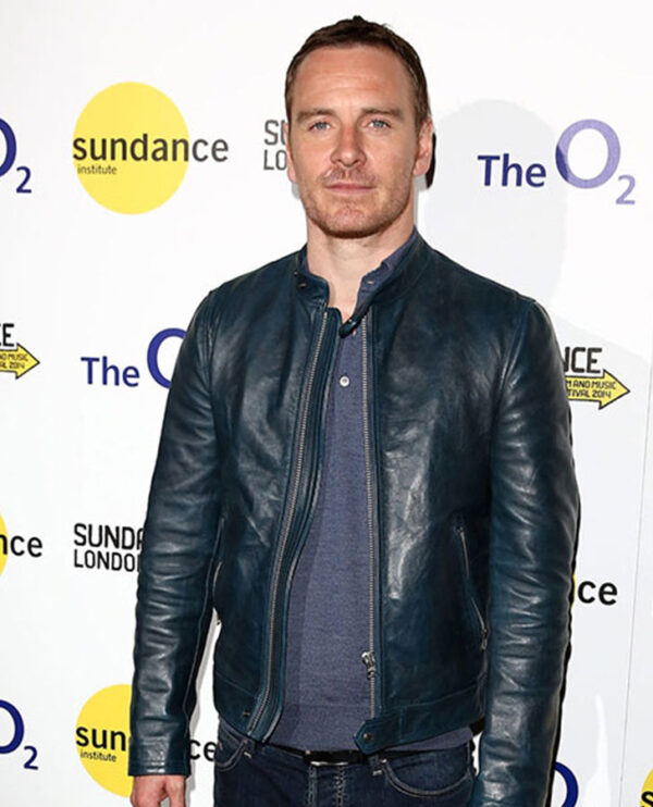 Michael Fassbender Frank Film Black Leather Jacket