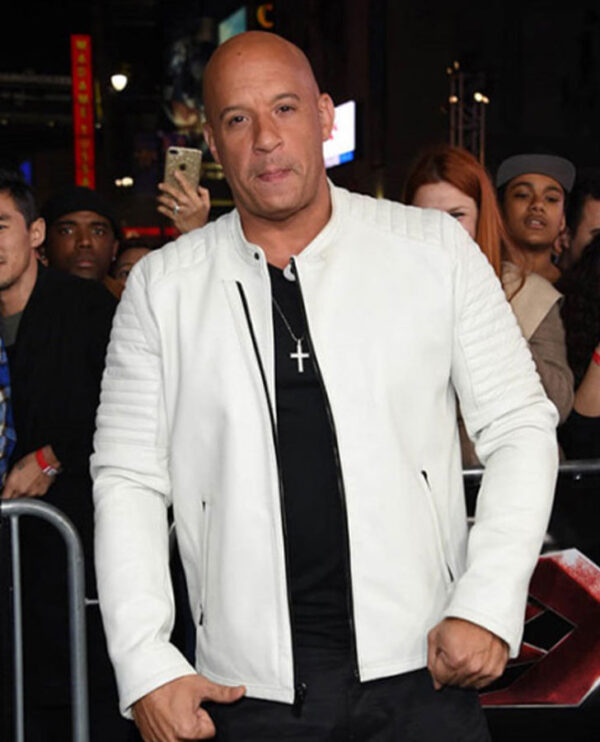 Fast And Furious 9 Vin Diesel White Leather Jacket - Image 6