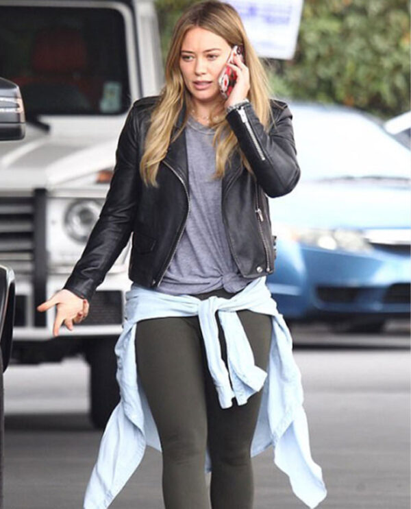 Hilary Duff Younger Black Leather Jacket