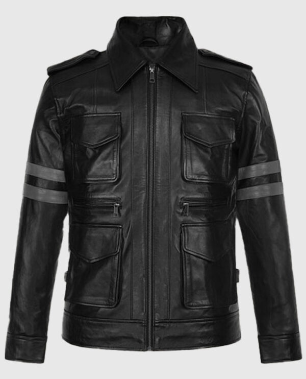 Resident Evil 6 Leon Kennedy Leather Jacket Leon Kennedy Jacket - Image 2