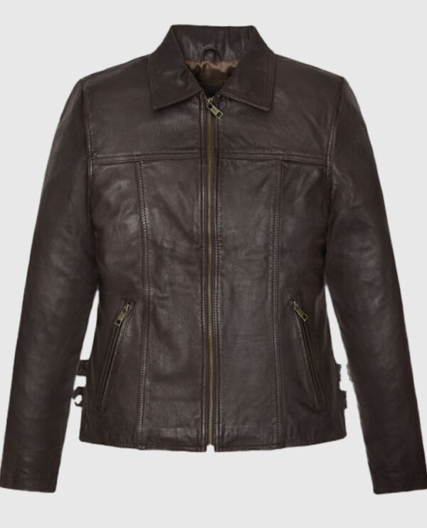 Hailey Baldwin Bieber's Brown Leather Jackets - Image 2
