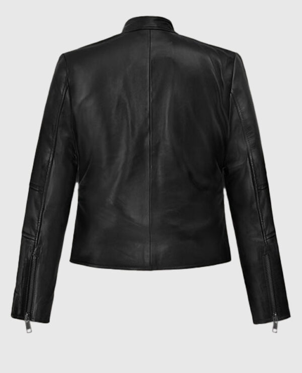 The Matrix Resurrections Carrie Anne Moss Leather Jacket - Image 3