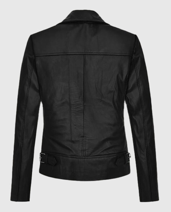 Jennifer Lawrence Black Leather Jacket - Image 3