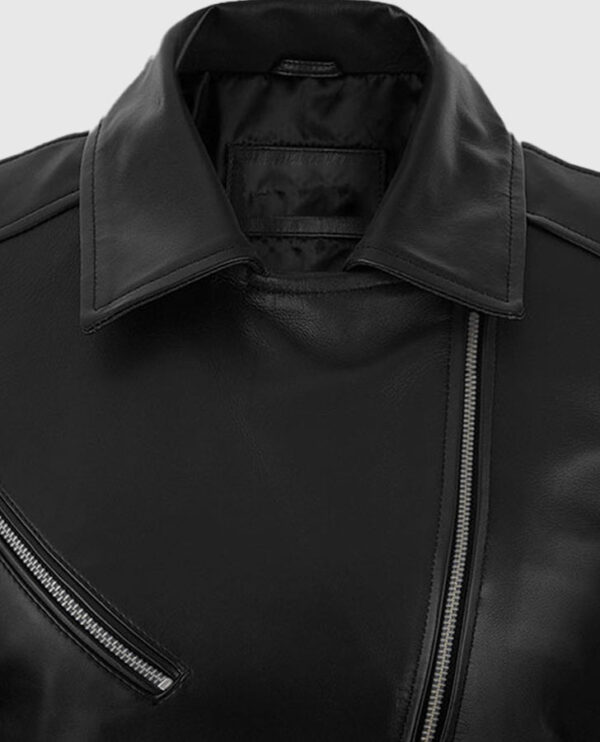 Adele Exarchopoulos Black Leather Jacket - Image 5