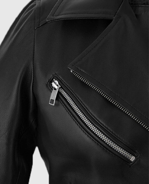 Adele Exarchopoulos Black Leather Jacket - Image 6