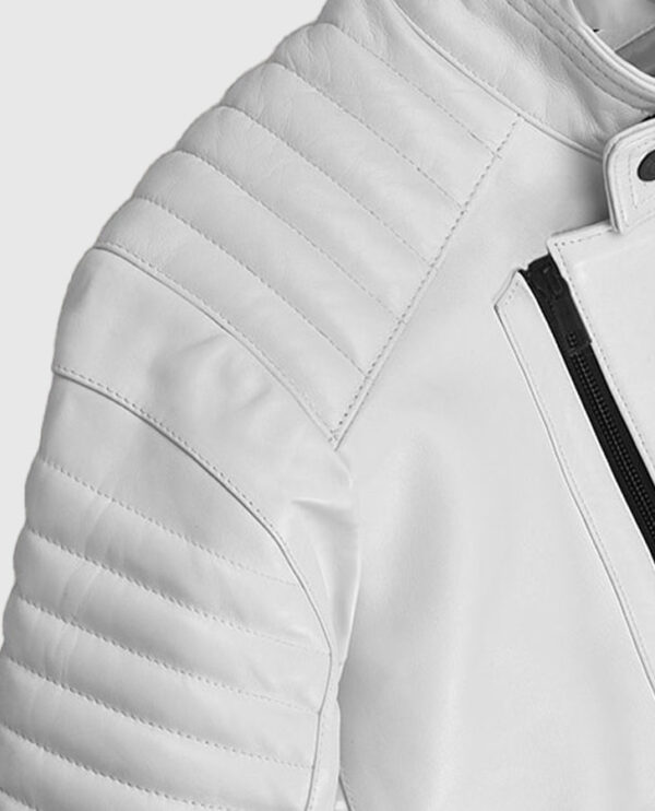 Fast And Furious 9 Vin Diesel White Leather Jacket - Image 5