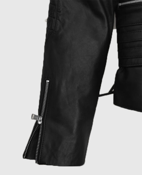 Kristen Stewart Leather Biker Jacket - Image 6