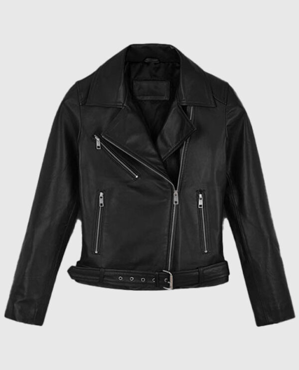 Adele Exarchopoulos Black Leather Jacket - Image 9