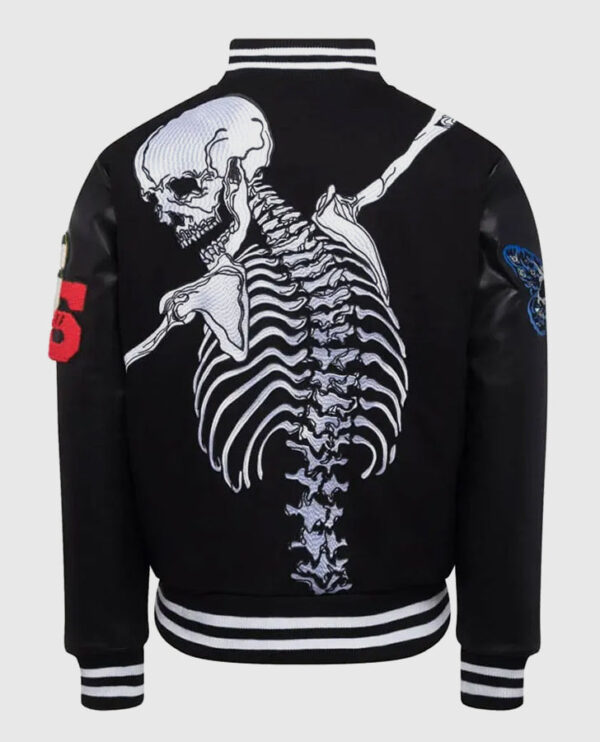 Men's Godspeed Skull Rod Black Bomber Halloween Jacket - Image 2
