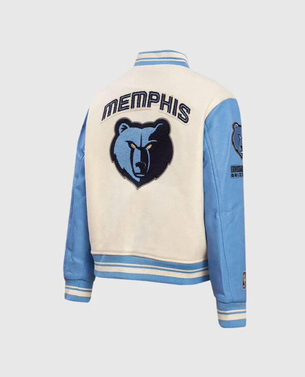 NBA Memphis Grizzlies Women's Rib Wool Varsity Jacket - Image 3