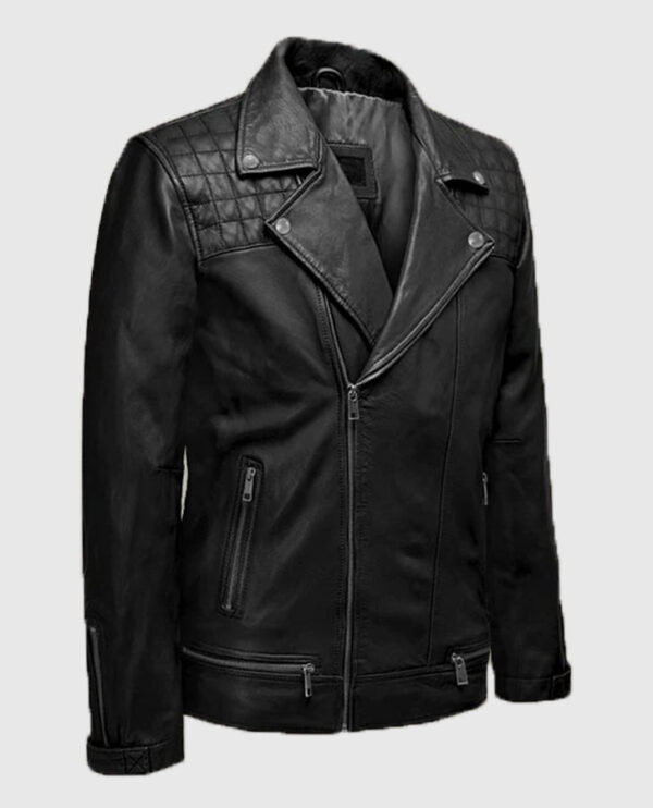 Ironwood Black Biker Leather Jacket - Image 3
