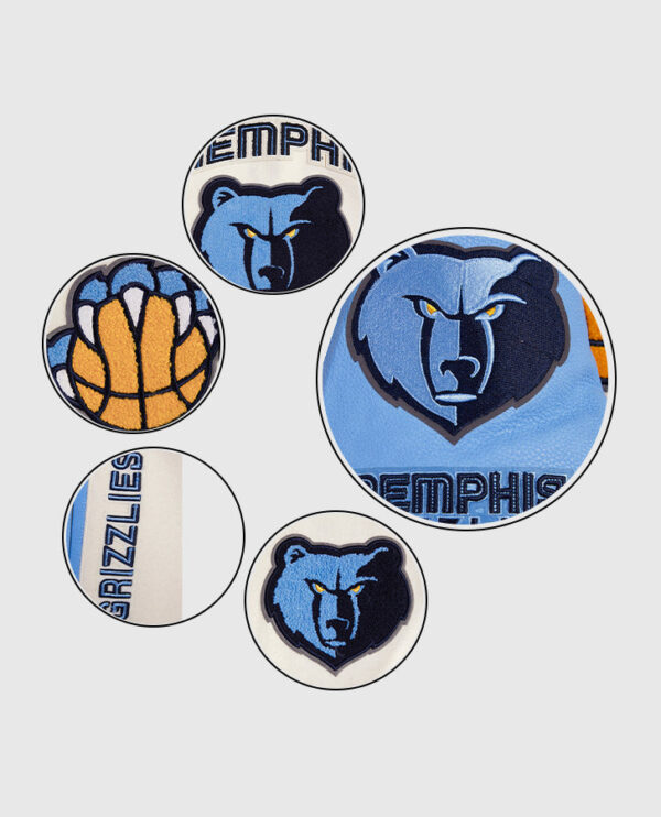 NBA Memphis Grizzlies Women's Rib Wool Varsity Jacket - Image 5