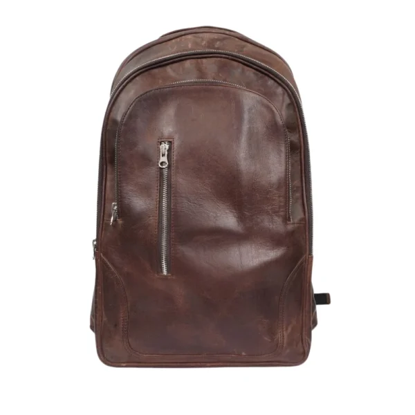 Vintage Leather Distressed Brown Travel Backpack