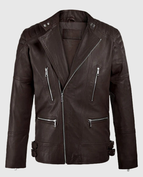 Shotgun Brown Moto Leather Jacket