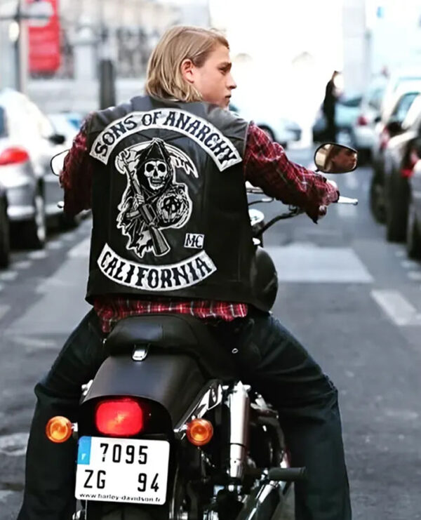 Sleeveless Sons Of Anarchy Black Biker Leather Jacket