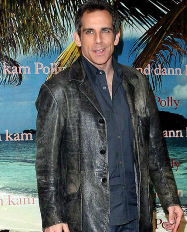 Ben Stiller Black Leather Blazer