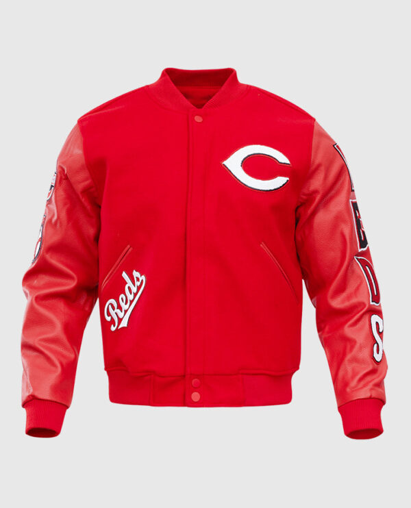 MLB Cincinnati Reds Men's Red Varsity Jacket