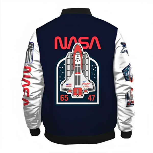 Mens Take Off Nasa Bomber Versity Jacket - Image 2