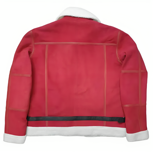 Clint Briggs Spirited Mens Red Aviator Jacket - Image 5