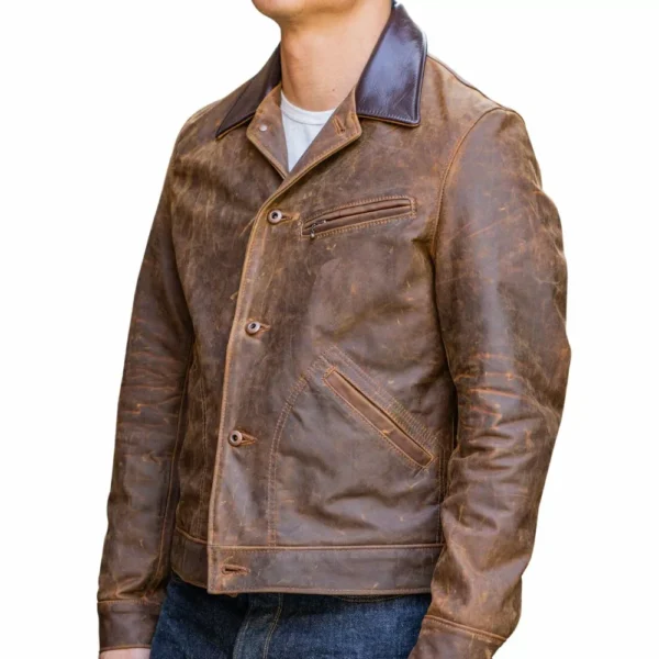 Charles Brown Cowboy Leather Jacket - Image 2