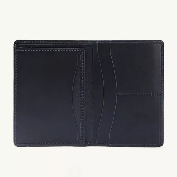 Men’s Bifold Leather Travel Wallet – Black - Image 2
