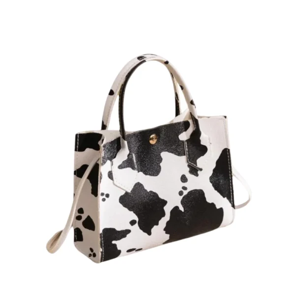 Black & White Cow Leather Print Purse - Image 2