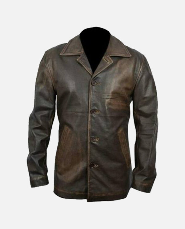 Supernatural Dean Winchester Distressed Brown Long Leather Jacket - Image 6