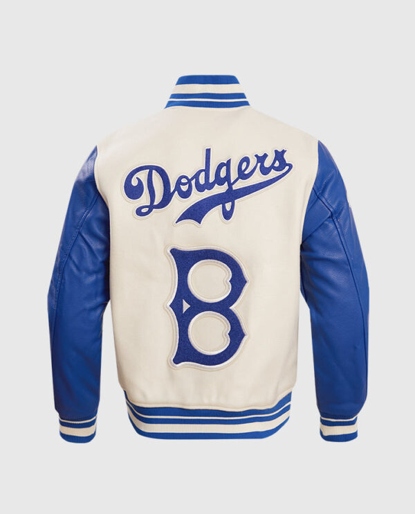 MLB Brooklyn Dodgers Retro Classic Men's Rib Wool Varsity Jacket - Image 2
